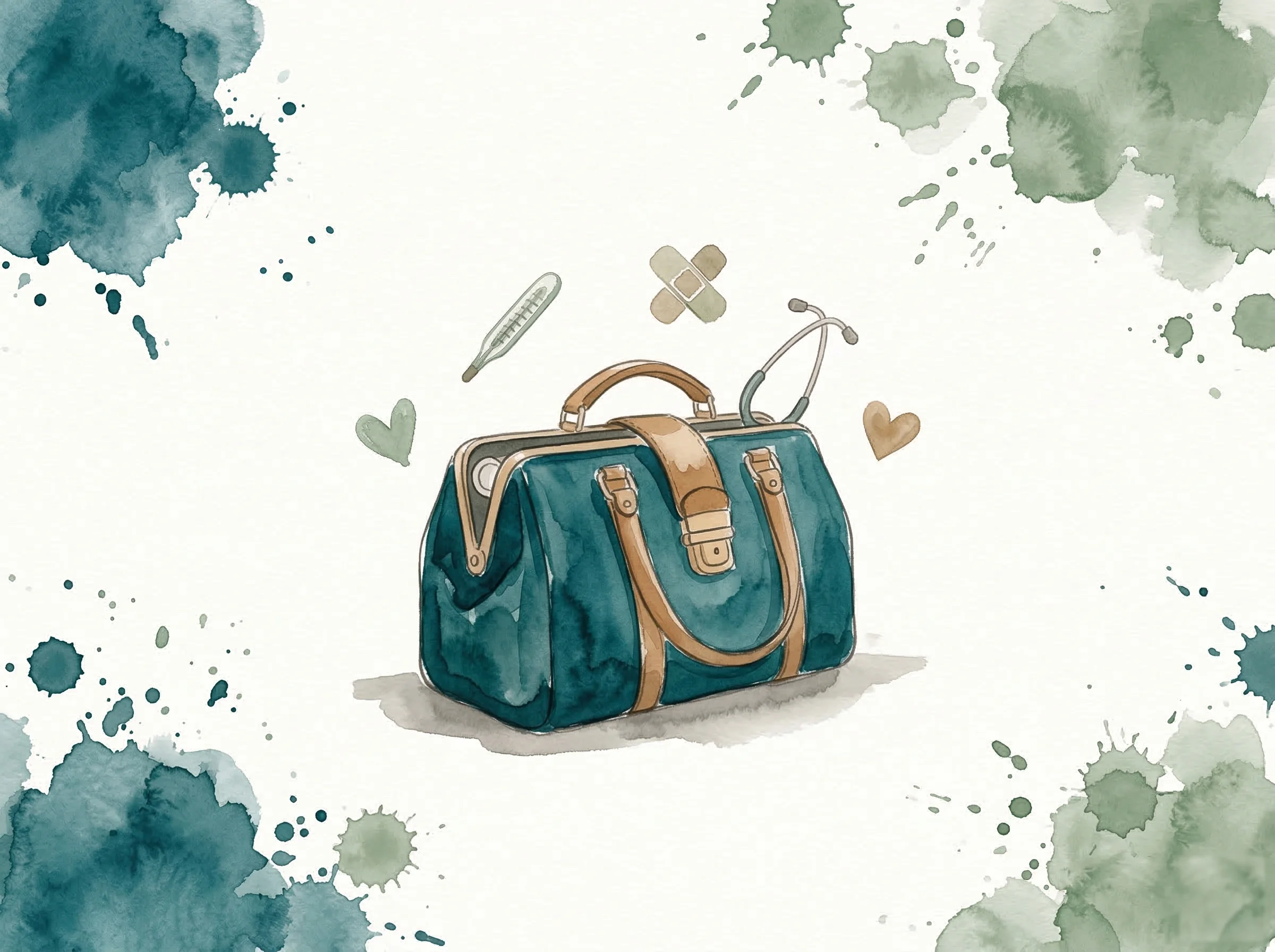 Aquarell-Illustration Allgemeinmedizin