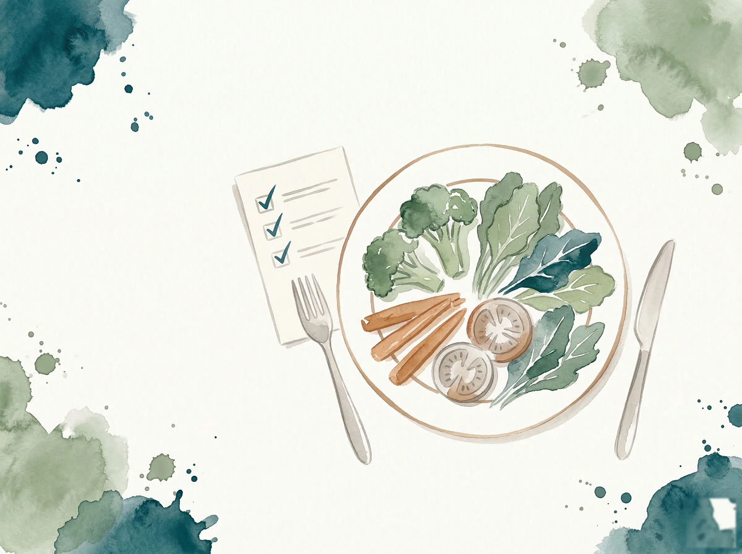 Aquarell-Illustration Ernährungsberatung