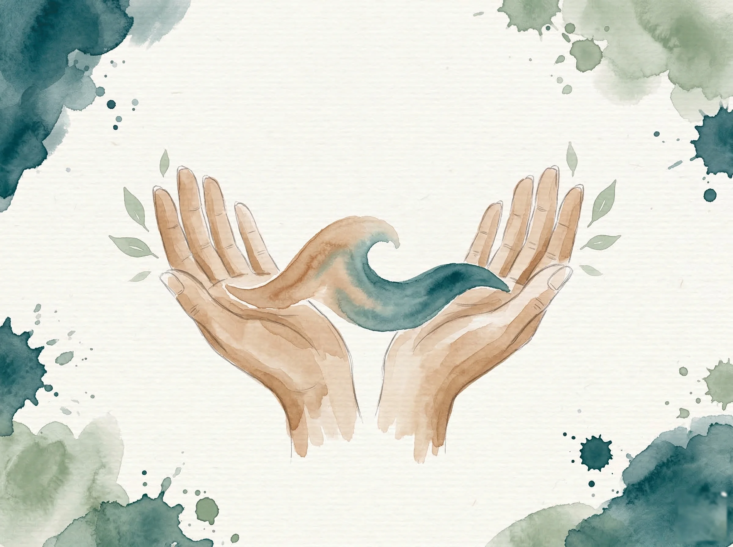 Aquarell-Illustration Schmerztherapie